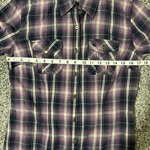 Carhartt Women's purple plaid button down shirt, new with tags - Picture 8 of 12